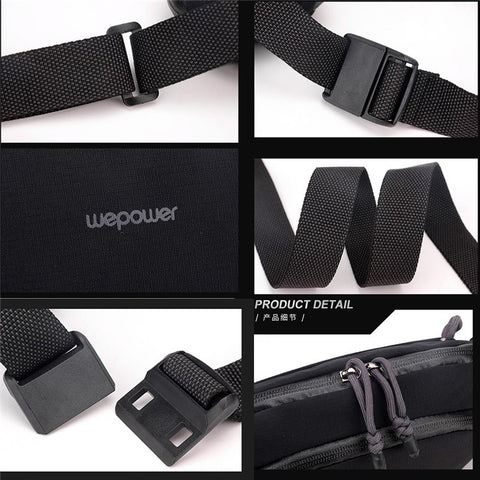 WEPOWER 2203 Waterproof Nylon Multi-Function Chest Bag Men Crossbody Waist Pack