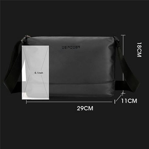 WEPOWER 7679 Men Crossbody Bag Lightweight Nylon Large Capacity Casual Messenger Bag