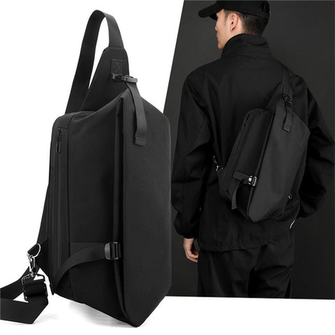 WEPOWER Men Chest Bag Lightweight Fashionable Crossbody Pack Large Capacity Shoulder Bag