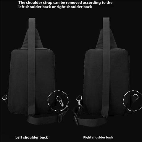WEPOWER Men Chest Bag Lightweight Fashionable Crossbody Pack Large Capacity Shoulder Bag