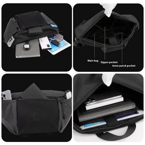 WEPOWER 6630 Large Capacity Waterproof Nylon Waist Pack Unisex Crossbody Single Shoulder Bag