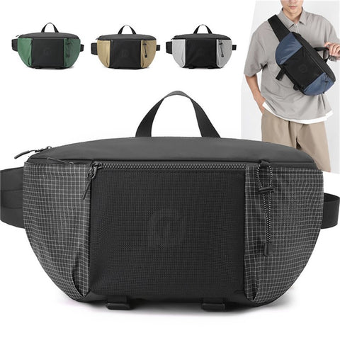WEPOWER 6630 Large Capacity Waterproof Nylon Waist Pack Unisex Crossbody Single Shoulder Bag