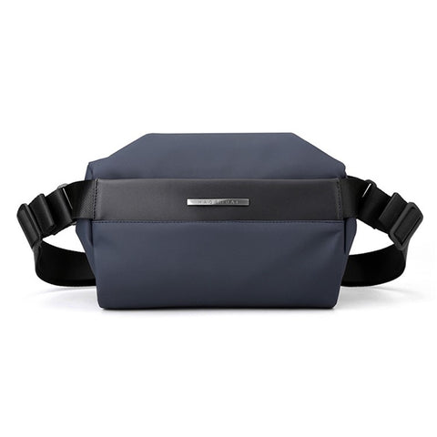 HAOSHUAI 1239 Casual Men Crossbody Bag Water Resistant Nylon Chest Pack Single Shoulder Bag