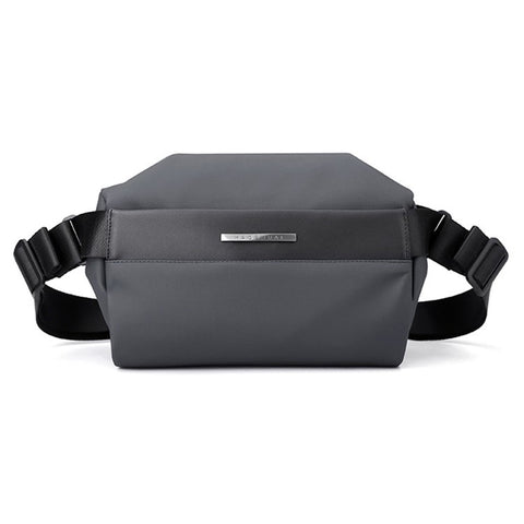 HAOSHUAI 1239 Casual Men Crossbody Bag Water Resistant Nylon Chest Pack Single Shoulder Bag