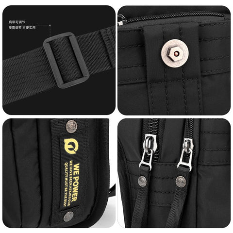 WEPOWER 7110 Nylon Men Waist Bag Chest Pack Leg Pouch for Commuting Outdoor Cycling Sports