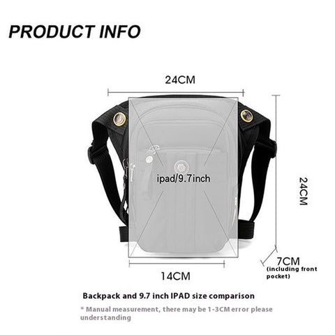 WEPOWER 7110 Nylon Men Waist Bag Chest Pack Leg Pouch for Commuting Outdoor Cycling Sports