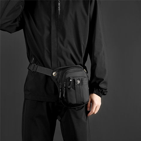 WEPOWER 7110 Nylon Men Waist Bag Chest Pack Leg Pouch for Commuting Outdoor Cycling Sports