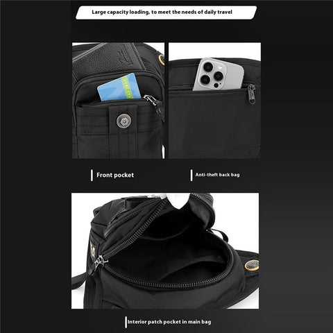 WEPOWER 7110 Nylon Men Waist Bag Chest Pack Leg Pouch for Commuting Outdoor Cycling Sports