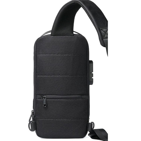 WEIXIER 9530 Men's Chest Bag Sling Bag with USB Charging Port Waterproof Crossbody Daypack Shoulder Bag Travel Storage Bag