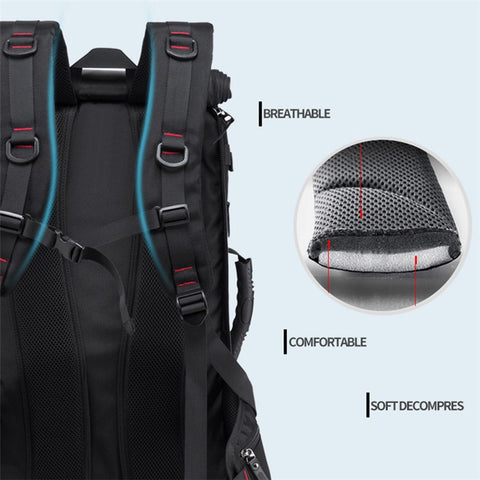KAKA KA-2070-1 Men Camping Hiking Multi-function 40L Shoulder Bag Outdoor Waterproof Backpack with Hidden Shoulder Strap
