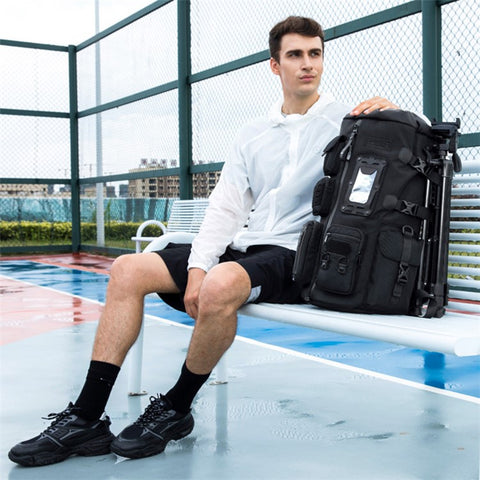 OZUKO 9573 Large Capacity Multifunctional Men Backpack Waterproof Outdoor Trekking Camping Mountaineering Daypack Rucksack