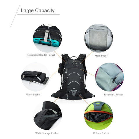 ANMEILU 1023Lightweight Sport Backpack 20L Travel Daypack with Helmet Net and Rain Cover for Women Men