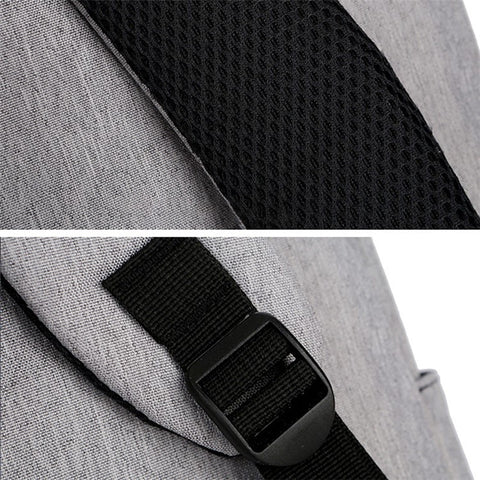 Casual Nylon Oxford Cloth Backpack Waterproof Laptop Dual Shoulders Bag with USB Port