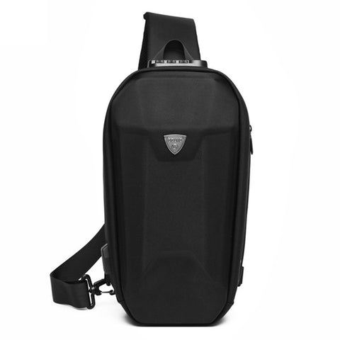 OZUKO 9321 Chest Bag Hard EVA Waterproof Crossbody Shoulder Bag