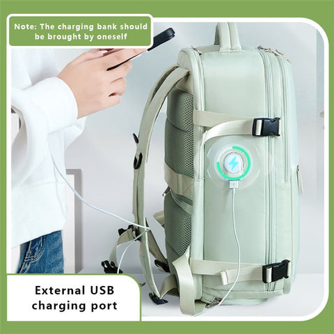 VICTORIATOURIST V7056 Polyester Travel Backpack Dual Shoulder Laptop Bag with USB Port