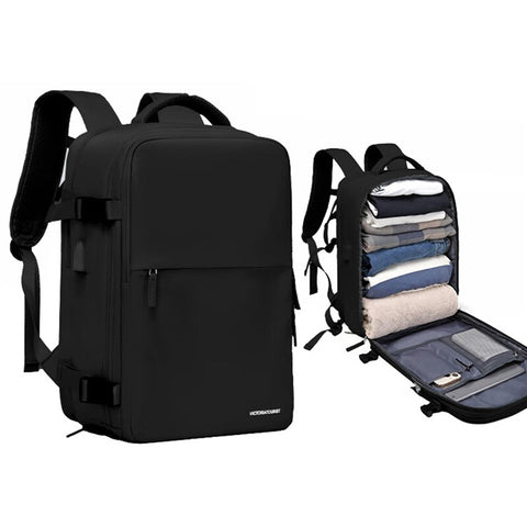 VICTORIATOURIST V7056 Polyester Travel Backpack Dual Shoulder Laptop Bag with USB Port
