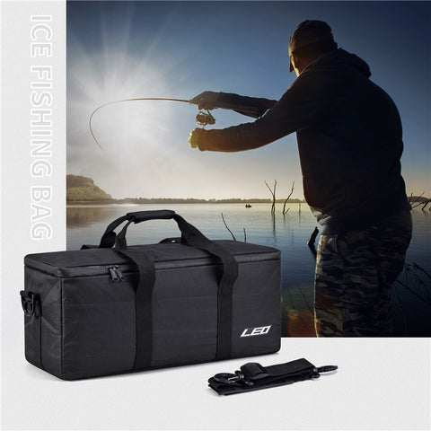LEO 28248 Fishing Pole Tote Single Shoulder Bag 1000D Polyester Fishing Rod Carrying Bag