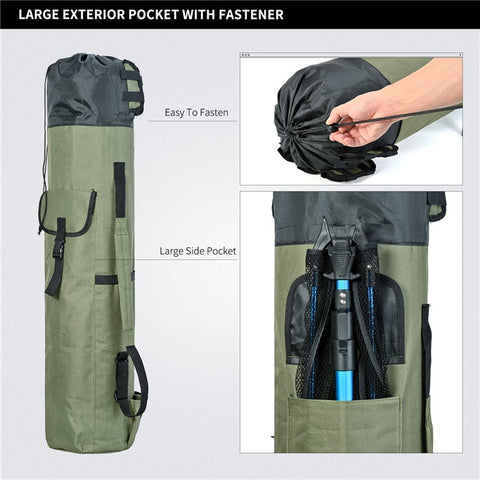 LEO 28260 Fishing Pole Single Shoulder Bag 600D Oxford Cloth Fishing Rod Carrying Bag