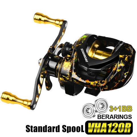PROBEROS VHA120 7.2:1 High-Speed Baitcasting Reel with Magnetic Brake System, Fishing Reel
