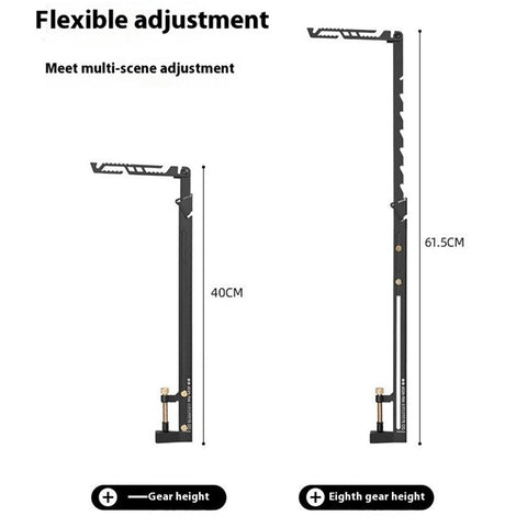 SHINETRIP A484-H00 Portable Outdoor Light Bracket Desk Light Stand with Hook 8 Adjustable Height