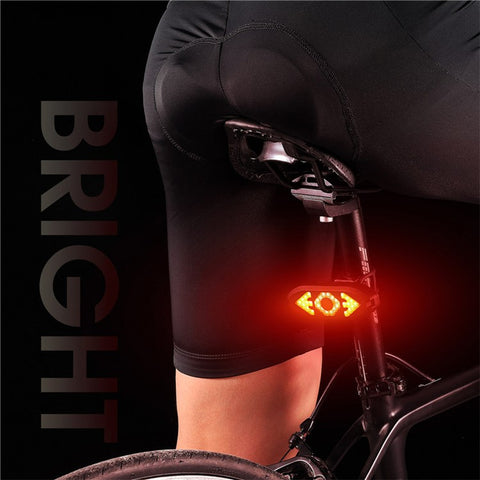 WEST BIKING USB Rechargeable Bike Taillight Rear Lamp Remote Control Turn Signal LED Light with Horn
