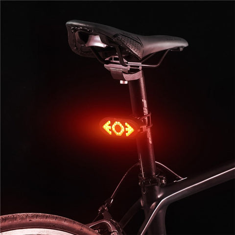 WEST BIKING USB Rechargeable Bike Taillight Rear Lamp Remote Control Turn Signal LED Light with Horn