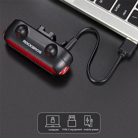 ROCKBROS RFL02 LED Bike Tail Light Frog Bicycle Rear Cycling Safety Flashlight Brake Light
