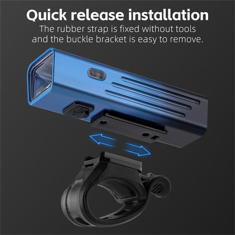 WEST BIKING YP0701416 Bicycle Headlight Aluminum Alloy Intelligent Sensing Headlight Type-C Bike Night Lights for Cycling