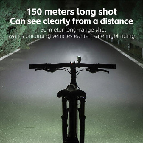 WEST BIKING YP0701416 Bicycle Headlight Aluminum Alloy Intelligent Sensing Headlight Type-C Bike Night Lights for Cycling
