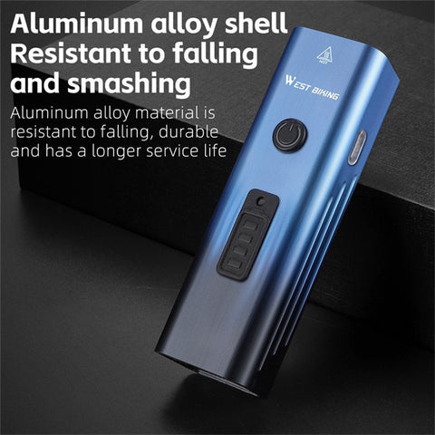 WEST BIKING YP0701416 Bicycle Headlight Aluminum Alloy Intelligent Sensing Headlight Type-C Bike Night Lights for Cycling