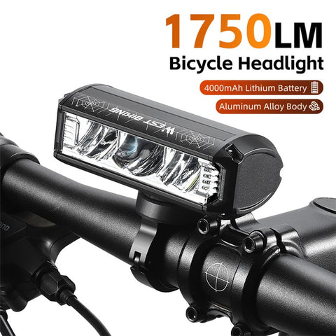 WEST BIKING YP0701424 1750 Lumens High Brightness Mountain Road Bike Front Light