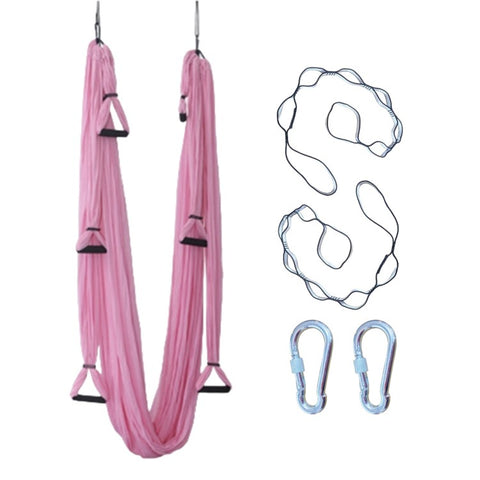 250x150cm Aerial Yoga Hammock Swing Inversion Exercise Hanging Belt with 6 Handles