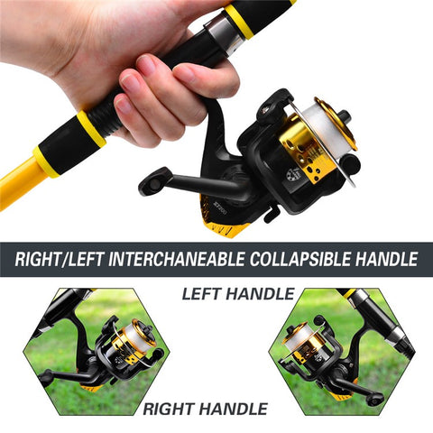 PROBEROS HWCSET109 1.5m Fishing Rod and Reel Combo Set with Lures for Beginners