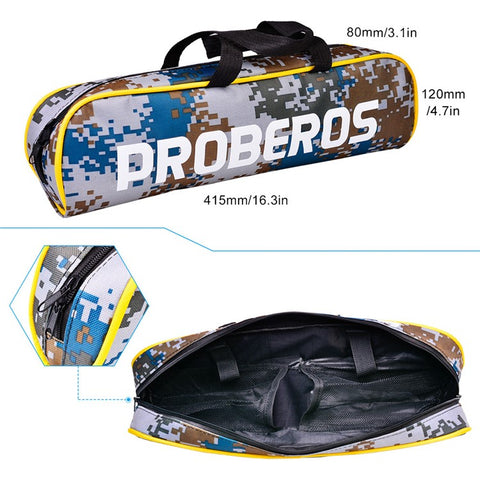 PROBEROS HWCSET101 Telescopic Rod 1.8m Carbon Pole Fishing Reel Lure Line Kit with Carrier Bag