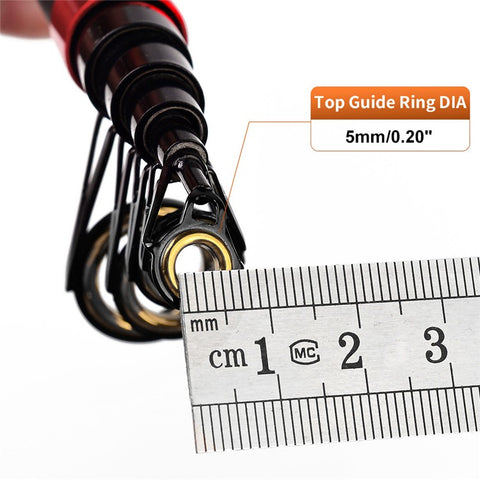 PROBEROS HWCSET101 Telescopic Rod 1.8m Carbon Pole Fishing Reel Lure Line Kit with Carrier Bag