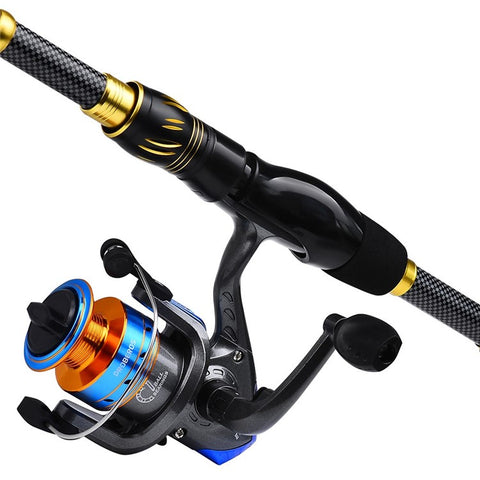 PROBEROS HWCSET105 1.5m Telescopic Fishing Rod ET200 Spinning Reel Lure Set