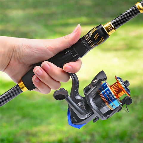 PROBEROS HWCSET105 1.5m Telescopic Fishing Rod ET200 Spinning Reel Lure Set