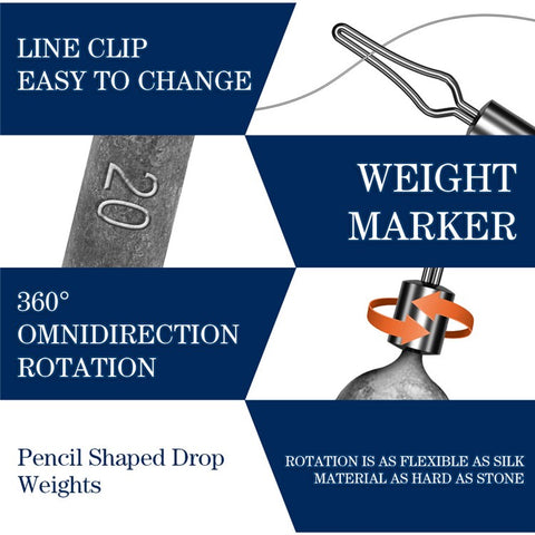 JIG035 10Pcs / Pack Reaction Tackle Lead Drop Shot Weights, Anti-Snag Fishing Sinkers