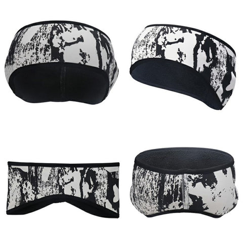 DK-AH Stylish Thicken Warm Windproof Winter Sports Headband Unisex Outdoor Cycling Running Climbing Forehead Ear Protection Headgear