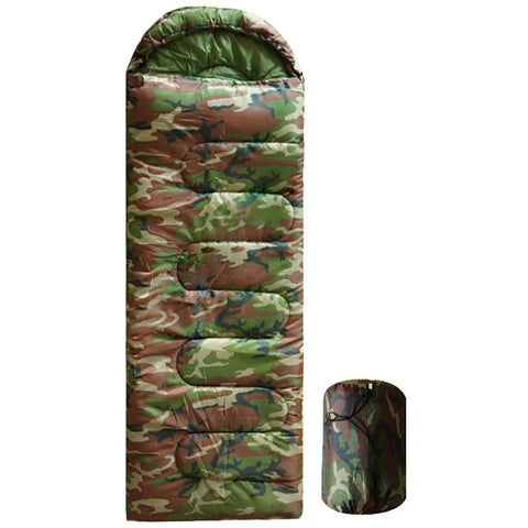 Envelope Sleeping Bag Outdoor Camping Hooded Adult Hollow Cotton Warm Sleep Bag, 0.7KG / 10-30 Degrees Celsius