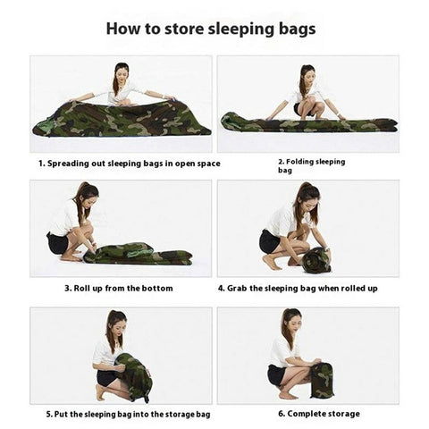 Envelope Sleeping Bag Outdoor Camping Hooded Adult Hollow Cotton Warm Sleep Bag, 1.3KG / 0-20 Degrees Celsius