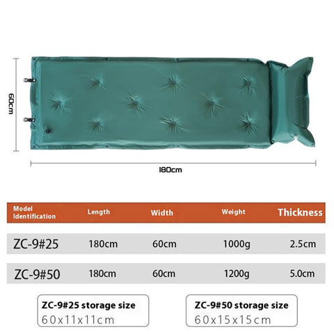 ZC-9#25 Self Inflating Sleeping Pad Camping Mattress Sleeping Mat for Camping Hiking