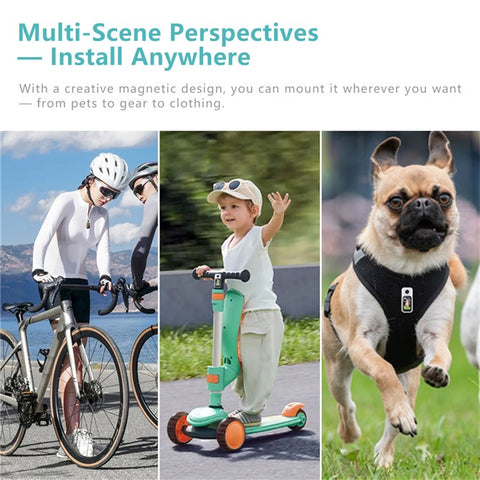 S70 Thumb Camera Rotation Lens WiFi DV Camera 2.7K HD First Person View Sports Cycling Pet Camera