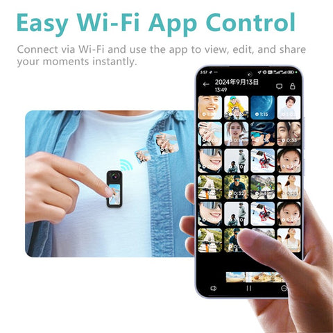 S70 Thumb Camera Rotation Lens WiFi DV Camera 2.7K HD First Person View Sports Cycling Pet Camera