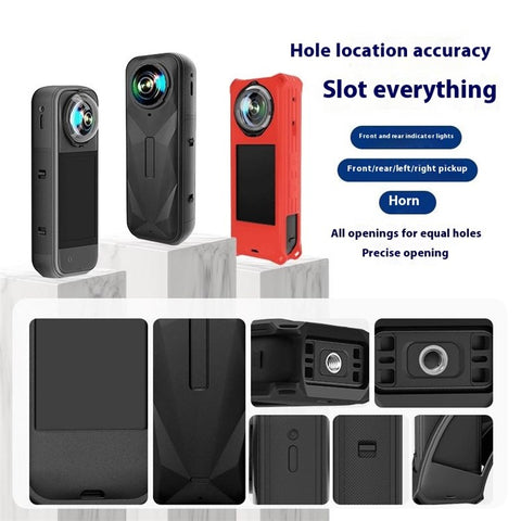 For Insta360 X5 Panoramic Camera Silicone Protective Case Shockproof Anti Scratch Dust Cover