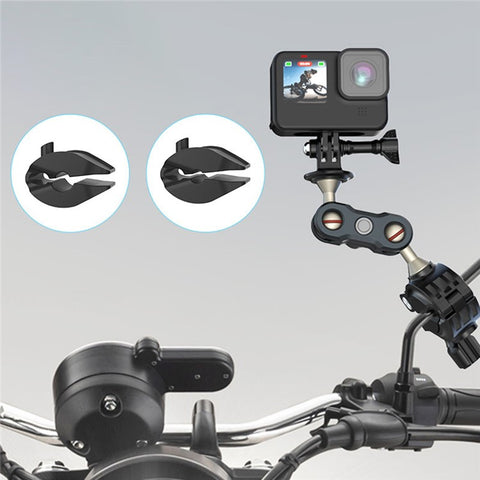 FLW402 Bike Motorcycle Handlebar Camera Holder 360 Degrees Rotary Aluminum Bike Camera Adapter Mount