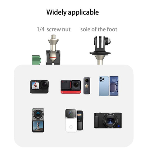 FLW402 Bike Motorcycle Handlebar Camera Holder 360 Degrees Rotary Aluminum Bike Camera Adapter Mount