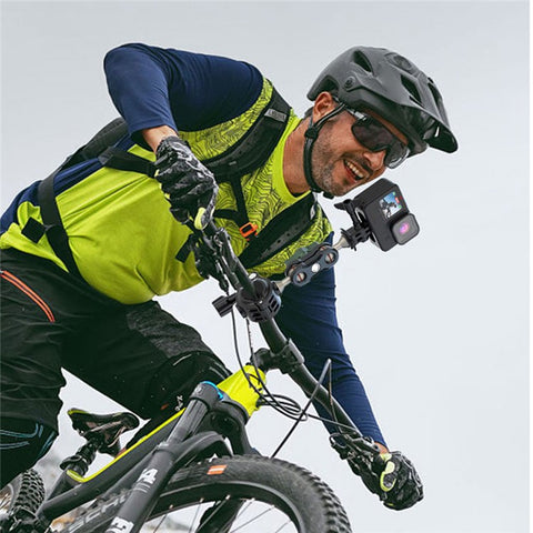 FLW402 Bike Motorcycle Handlebar Camera Holder 360 Degrees Rotary Aluminum Bike Camera Adapter Mount