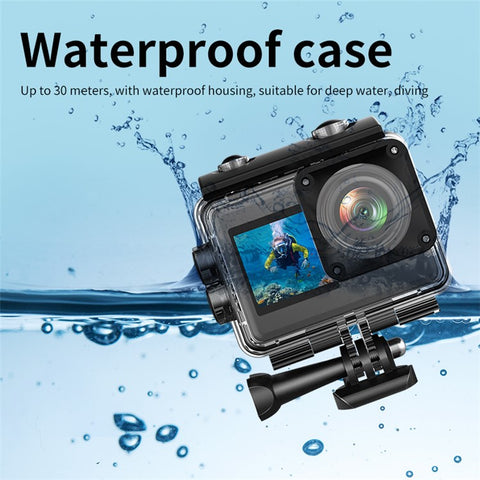V5 5K WiFi EIS Anti-shake Action Camera 30m Waterproof Dual Screen Sports Camera