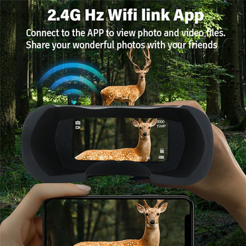 DT69 Portable Head-Mounted Infrared Night Vision Digital Binoculars Camera, without GPS